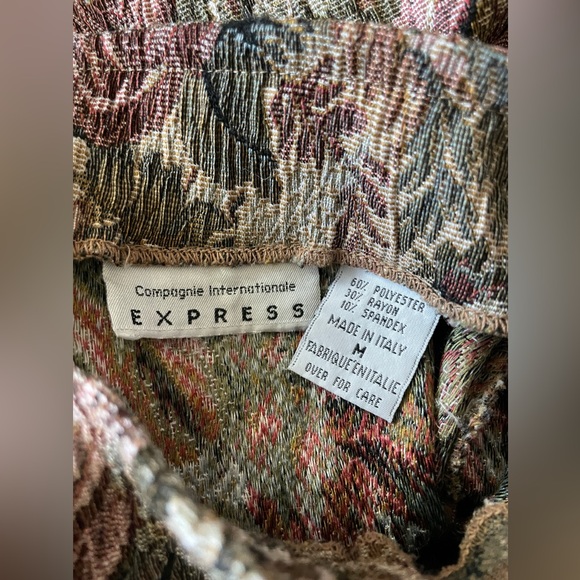 EXPRESS Vintage 90s Tapestry Floral Bodycon Pencil Skirt - Picture 5 of 5